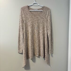 Bluenotes Heathered Beige Long Sleeve Top XS